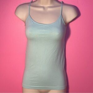 Scoop Neck Tank Top - Spaghetti Strap - Blue - Size XSmall